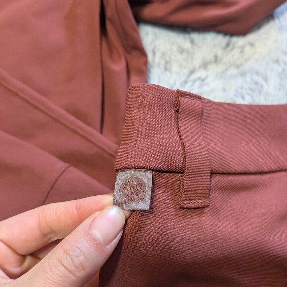 Lululemon Commission Pant Slim Fit Chino Date Brown Red Rust Size 32 - Picture 6 of 9